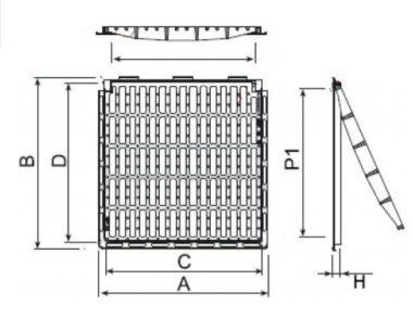 Gratar fonta C250 54x31x40cm FGC40