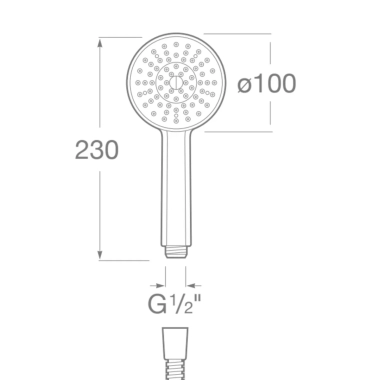 Para dus Roca Stella, ø10 cm, 1 functie