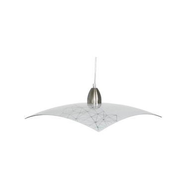 Pendul Klausen JEWEL 300/S 1XE27 15W KL 5883, interior, culoare alb, abajur alb, negru, cu model