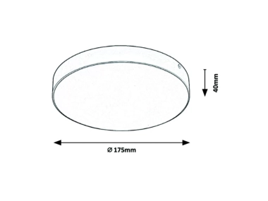 Plafoniera LED Tartu 18W D175mm 1800lm IP44 7893