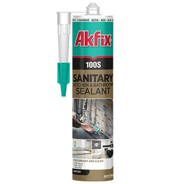 Silicon sanitar AKFIX 100S alb 280 ml