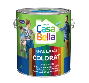 Email lucios CasaBella pe baza de solvent 2.5 L verde deschis