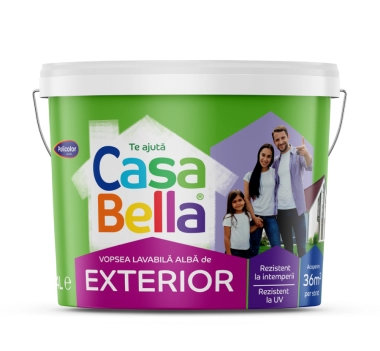 Vopsea lavabila alba CasaBella pentru exterior 4L