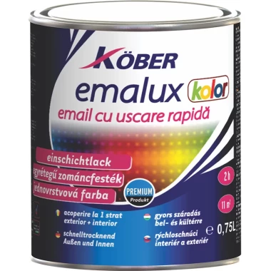 Email Emalux Kolor alb 0.75l Kober RAL 9016