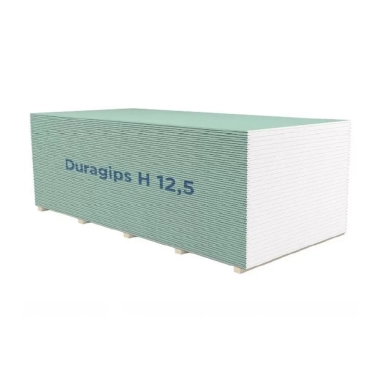 Placa gips carton Saint Gobain Duragips  interior tip H  protectie umiditate 12.5 x 1200 x 2600 mm, 3.12 mp/placa