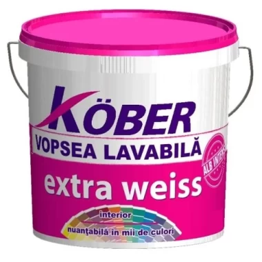 Vopsea lavabila Extraweiss 4l Kober