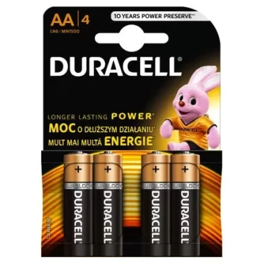 Set 4 baterii alcalineline Duracell AA R6