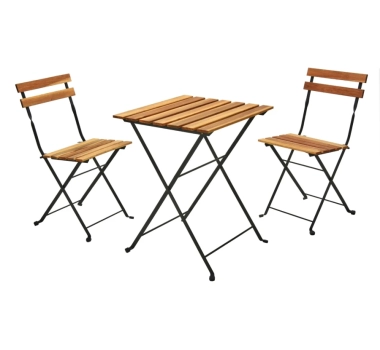 Set Bistro Masa 55x54xh71cm Cu 2scaune Pliabile Teak Vn3000100