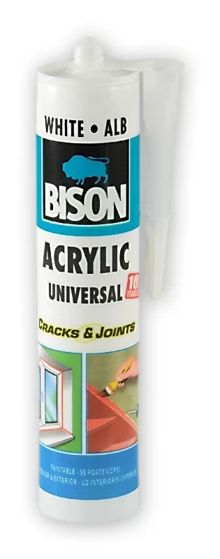 Silicon acrilic alb Bison 300ml, 426005