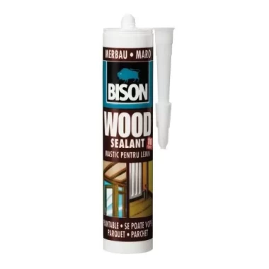 Silicon mastic lemn merbau Bison 300ml, 420015