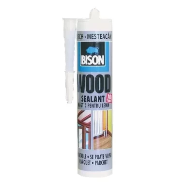 Silicon mastic lemn mesteac 300ml, 420017 Bison