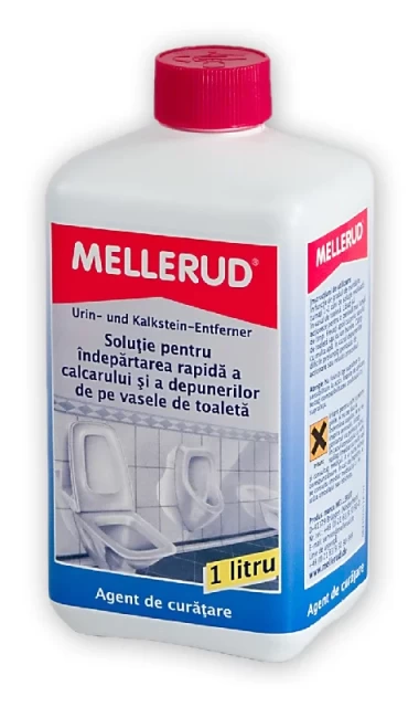 Solutie pentru indepartarea calcarului de pe vasele de toaleta Mellerud 1l, 760038