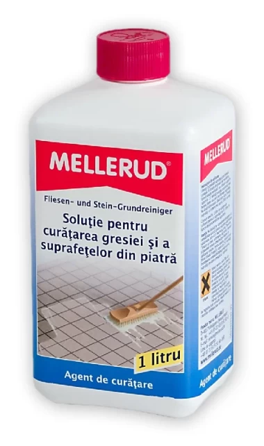 Solutie pentru curatarea gresiei si a suprafetelor din piatra Mellerud 1l, 760009