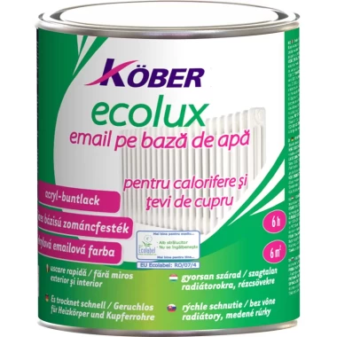 Vopsea Ecolux alb 0.75l V82101-C0.75L Kober